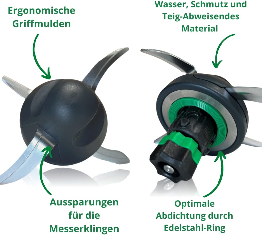 TeigPRO – Thermomix Zubehör Teig Pro Messer Dreckschutz, schützt das Thermomix TM6, TM5 Messer vor T