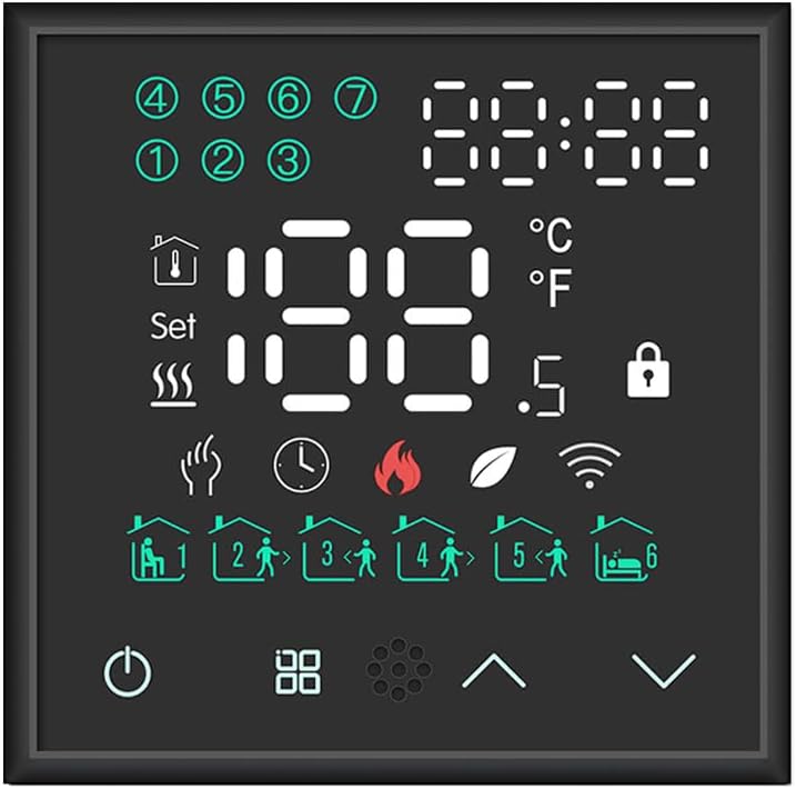Luxus-Time Raumthermostat WiFi Heizungsthermostat Rahmen EXT. Sensor Thermostat Fussbodenheizung pro