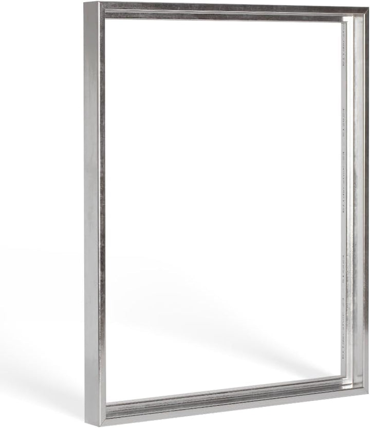 Bildershop-24 Schattenfugenrahmen Lemgo für Keilrahmenbilder und Leinwände 25x25cm Silberglanz Vinta