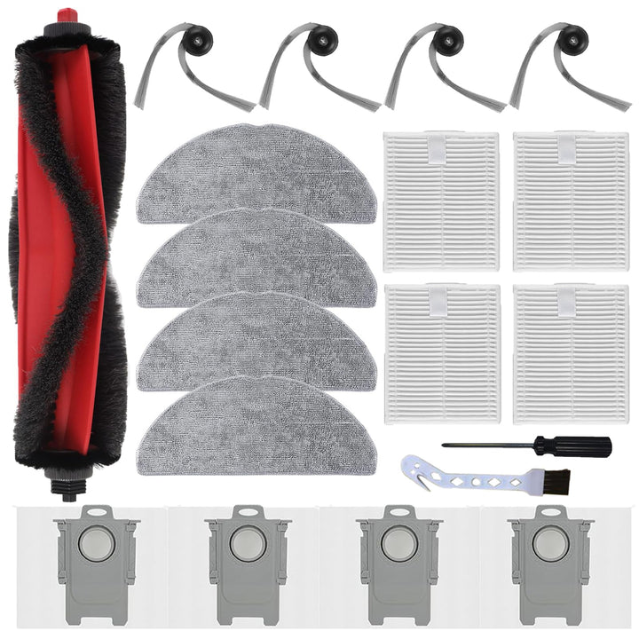 Q7M5 Zubehör für Roborock Q7 M5 / Q7 M5+ / Q7 L5 / Q7 L5+ Saugroboter Ersatzteile, 1 Hauptbürsten, 4