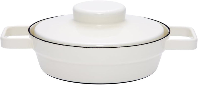 Riess, 2122-212, Pfanne mit Deckel, Durchmesser 20 cm, PURE WHITE, AROMAPOTS, Truehomeware, Emaille,