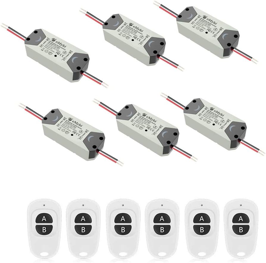 eMylo Smart Wireless RF Fernsteuerungsschalter 220V Relais 1000W Ein 1-Kanal-HF-Relaisschalter 90-25