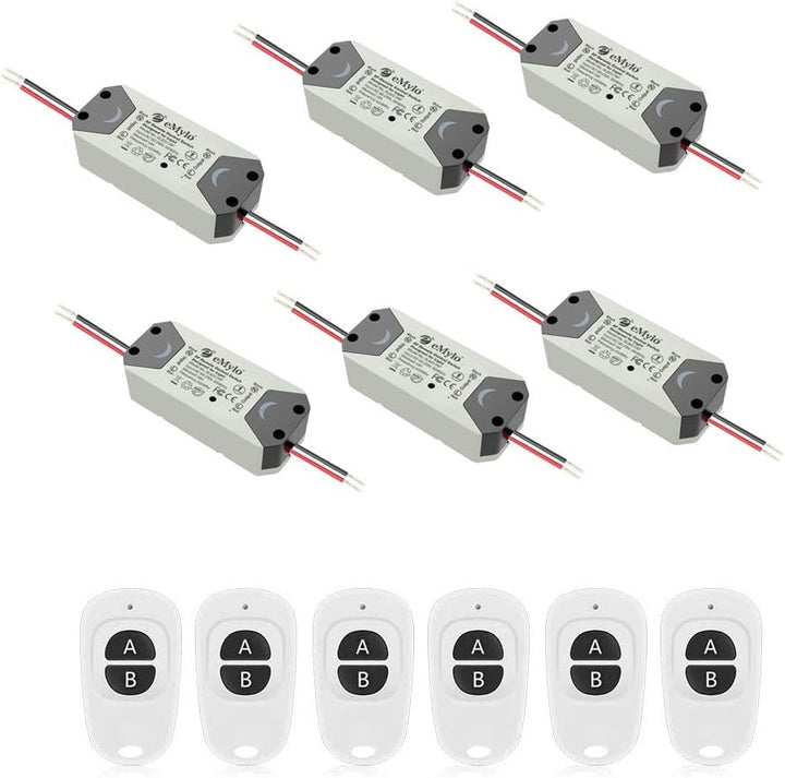 eMylo Smart Wireless RF Fernsteuerungsschalter 220V Relais 1000W Ein 1-Kanal-HF-Relaisschalter 90-25