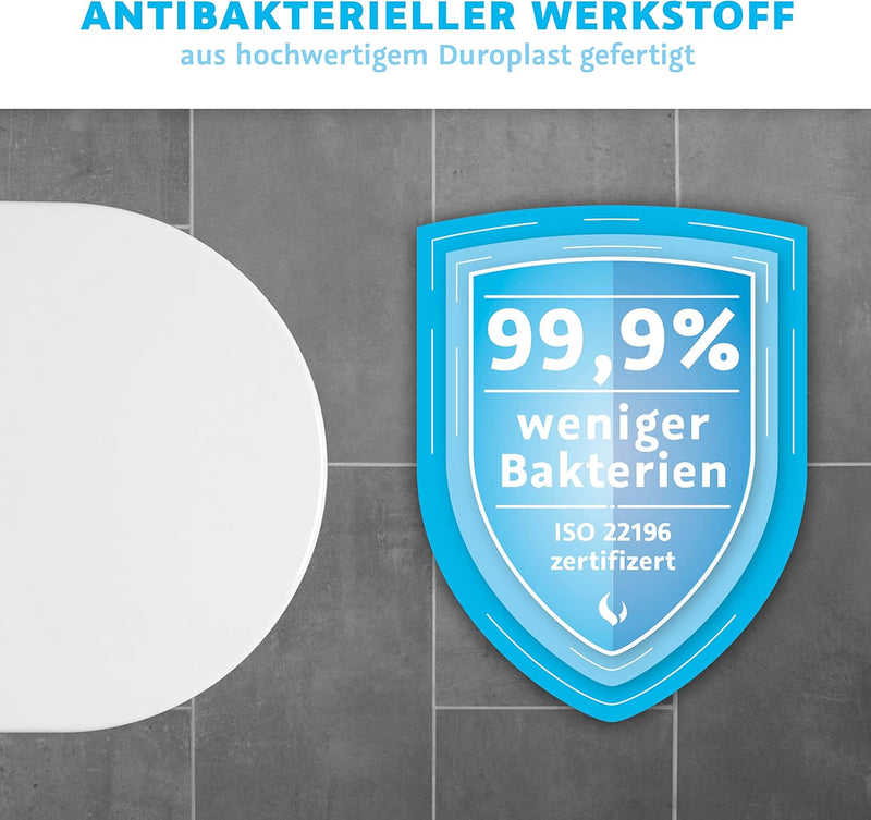 Bullseat® 2.1 WC Sitz weiss O-Form • Absenkautomatik/Softclose • abnehmbar • easyclean • Toilettende