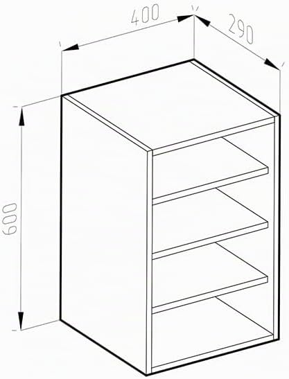 Vicco Hängeschrank R-Line, Goldkraft Eiche/Goldkraft Eiche, 40 cm Goldkraft Eiche Regalhängeschrank