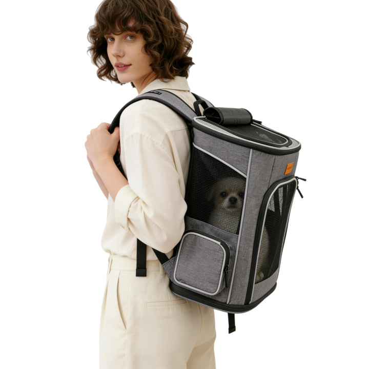 Morpilot Katzenrucksack, Hunderucksack für Katzen und Hunde Welpen, Atmungsaktive und Faltbare Haust