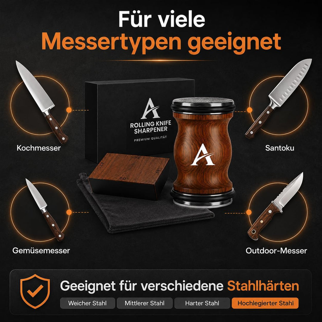 Pro Messerschärfer Bester, Mehrere Blickwinkel Magnetischer Rollschleifer Set - Messerschleifer mit