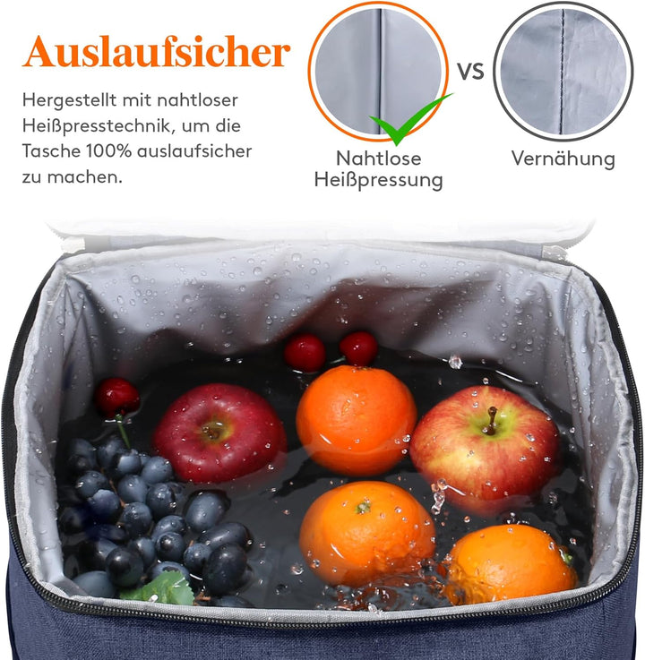 Lifewit 32L, 34 Dosen, isolierte Kühltasche, Grosse kühlrucksack, auslaufsichere tragbare Lunchtasch