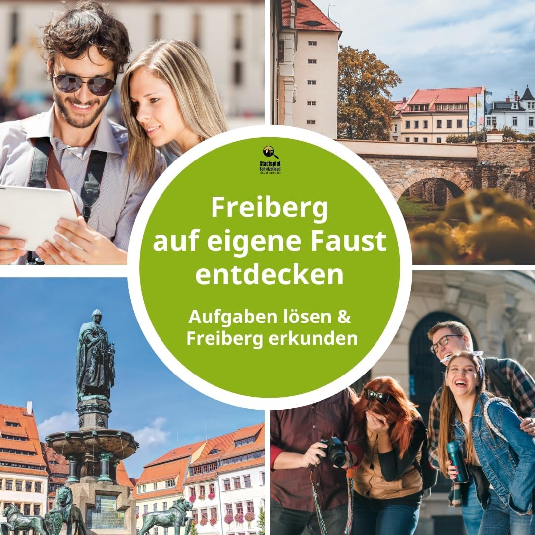 Schnitzeljagd Freiberg - Stadtspiel Freiberg für Touristen, Familien oder Teamevents. Entdecke Freib