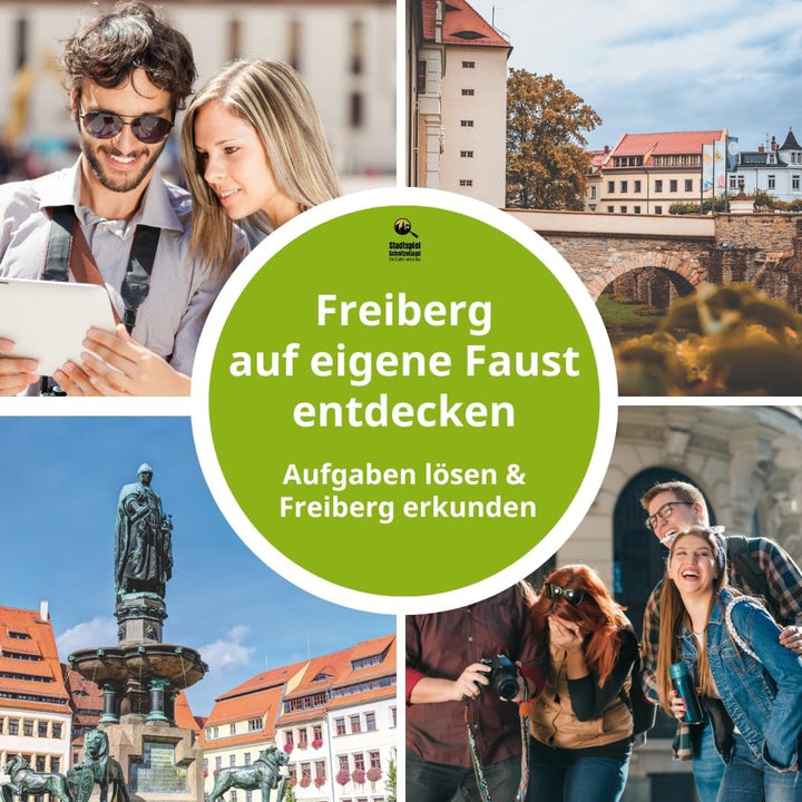 Schnitzeljagd Freiberg - Stadtspiel Freiberg für Touristen, Familien oder Teamevents. Entdecke Freib