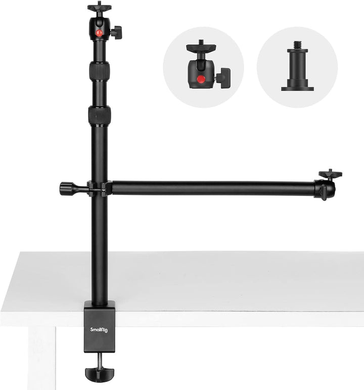 SMALLRIG Kamera-Tischhalterung mit magischem Arm und 1/4-Zoll-Kugelkopf, Verstellbarer 13-35,4-Zoll-