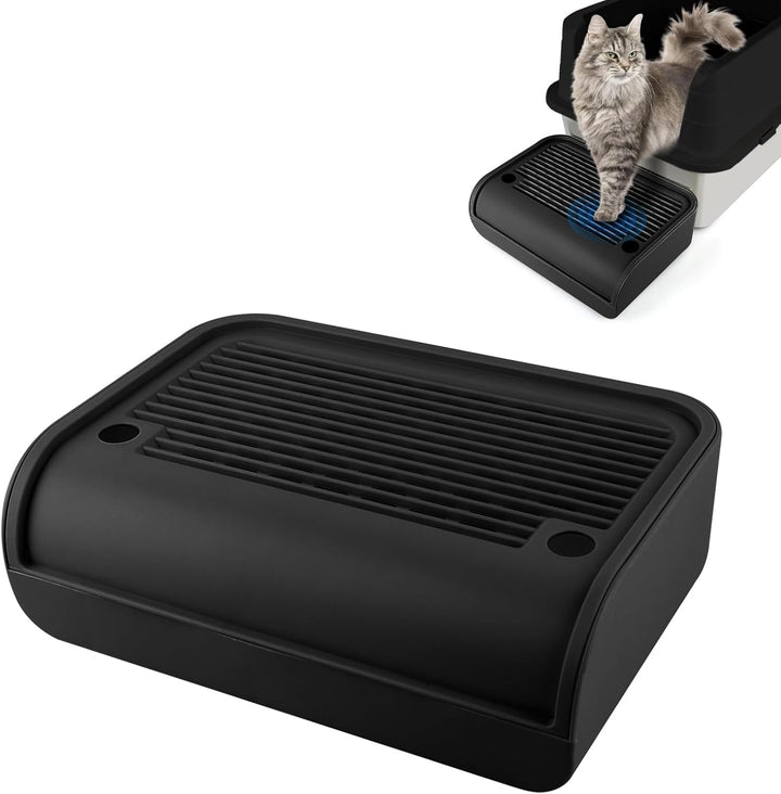Kalolary Katzenstreu-Rampe mit Filtersystem – rutschfeste Treppe für Katzentoilette, Litter Catcher