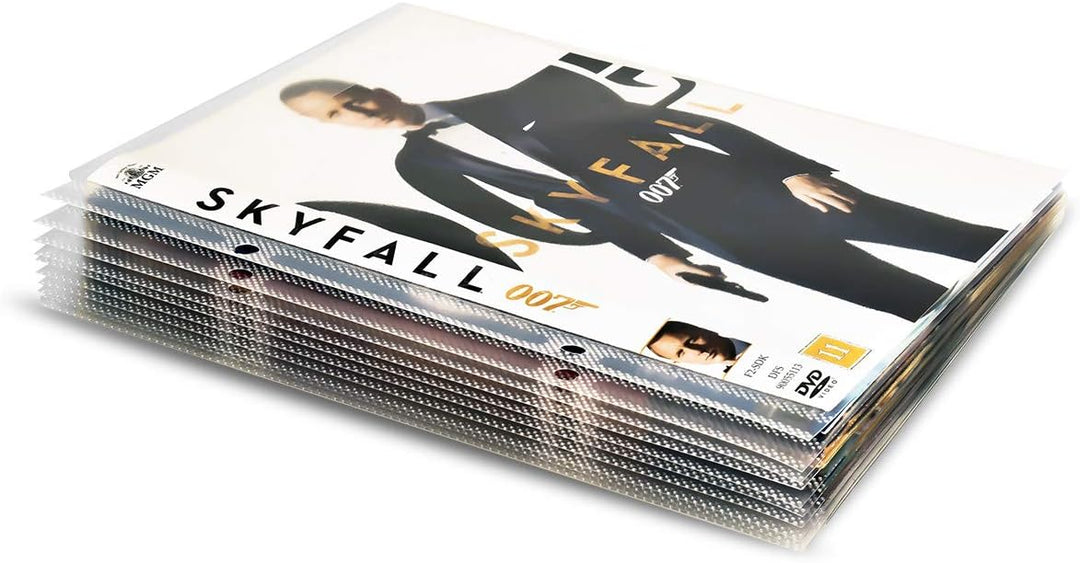 3L DVD Hüllen mit Ringbuch Löcher zur DVD-Filme Aufbewahrung – 100 Stück - Praktisch für DVD Ordner