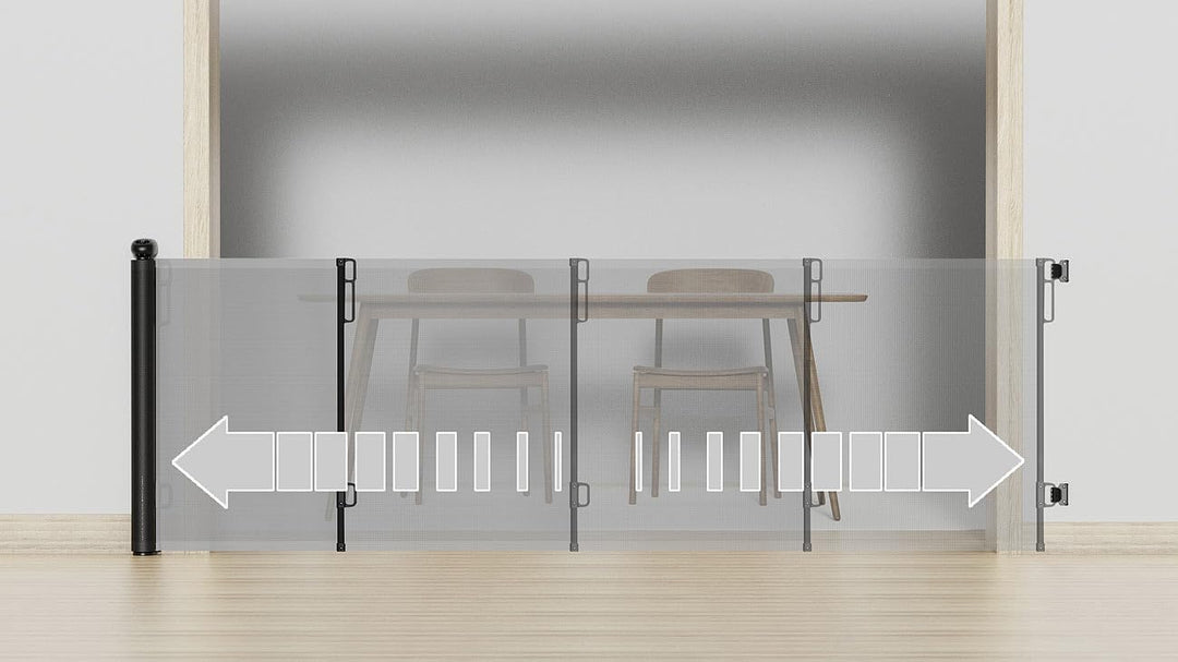 Carlo Milano Baby Gate: Ausziehbares Treppenschutzgitter, 13-500 cm, 85 cm hoch, schwarz (Kinderschu