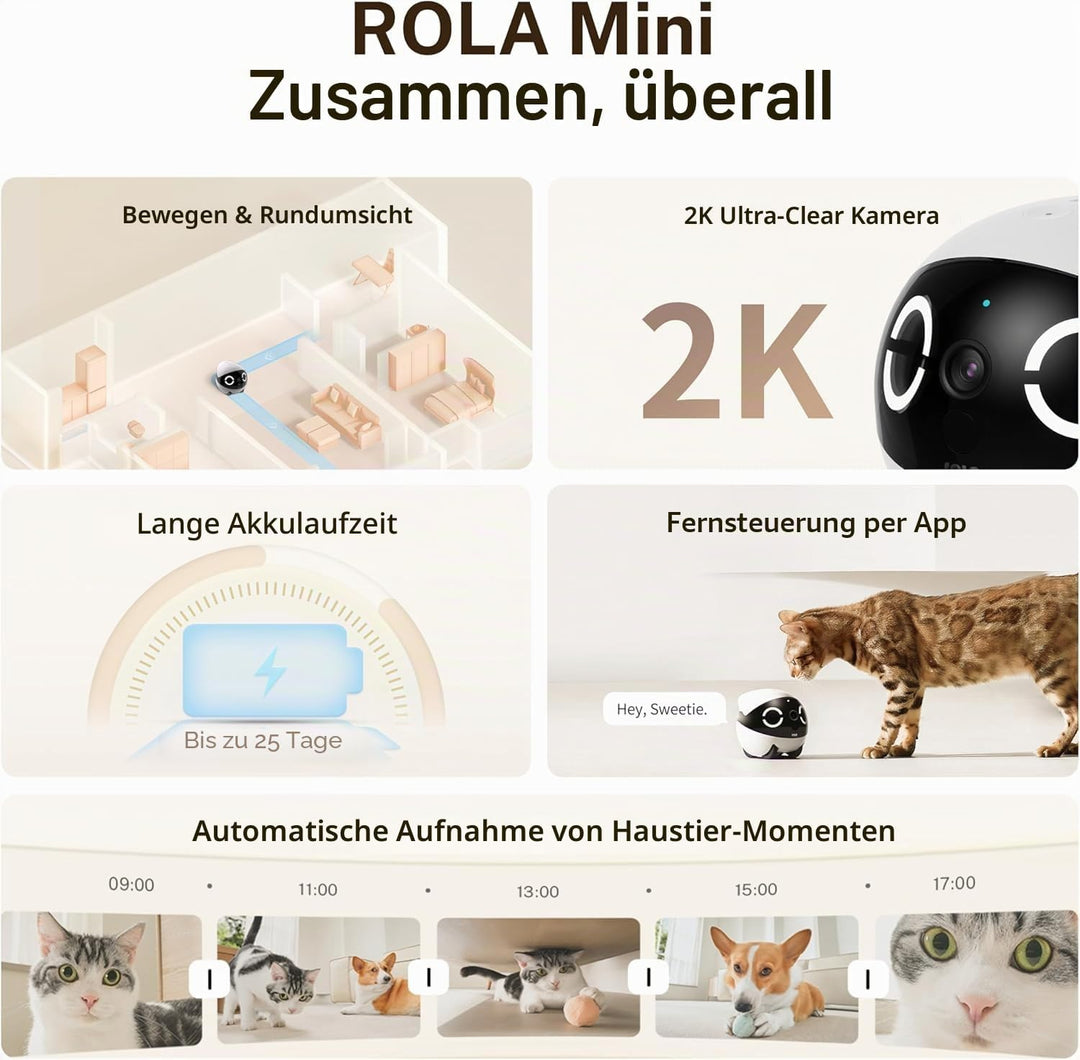 Enabot ROLA Mini Funny Pet Companion Robot