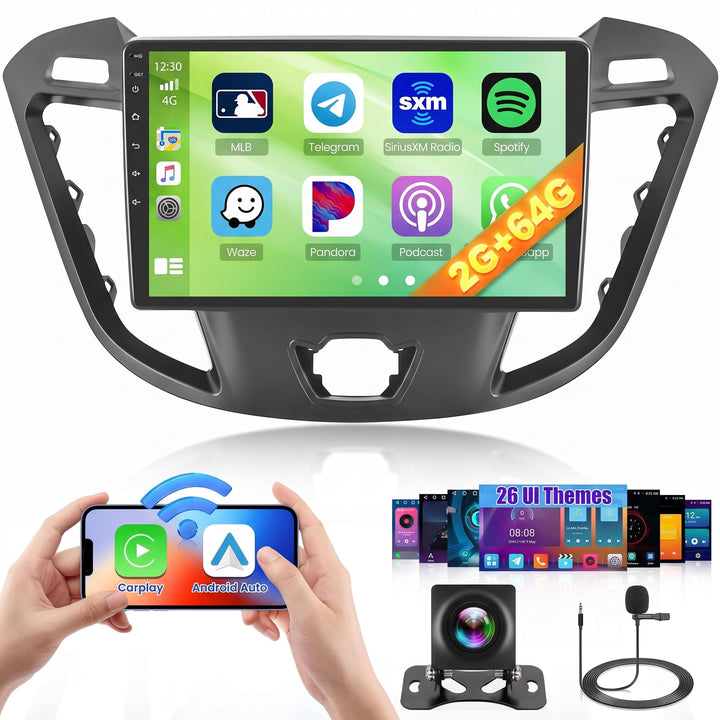 Hikity 2G 64G Android 15 Autoradio Für Ford Transit Custom 2013-2017 mit Wireless Carplay Android Au