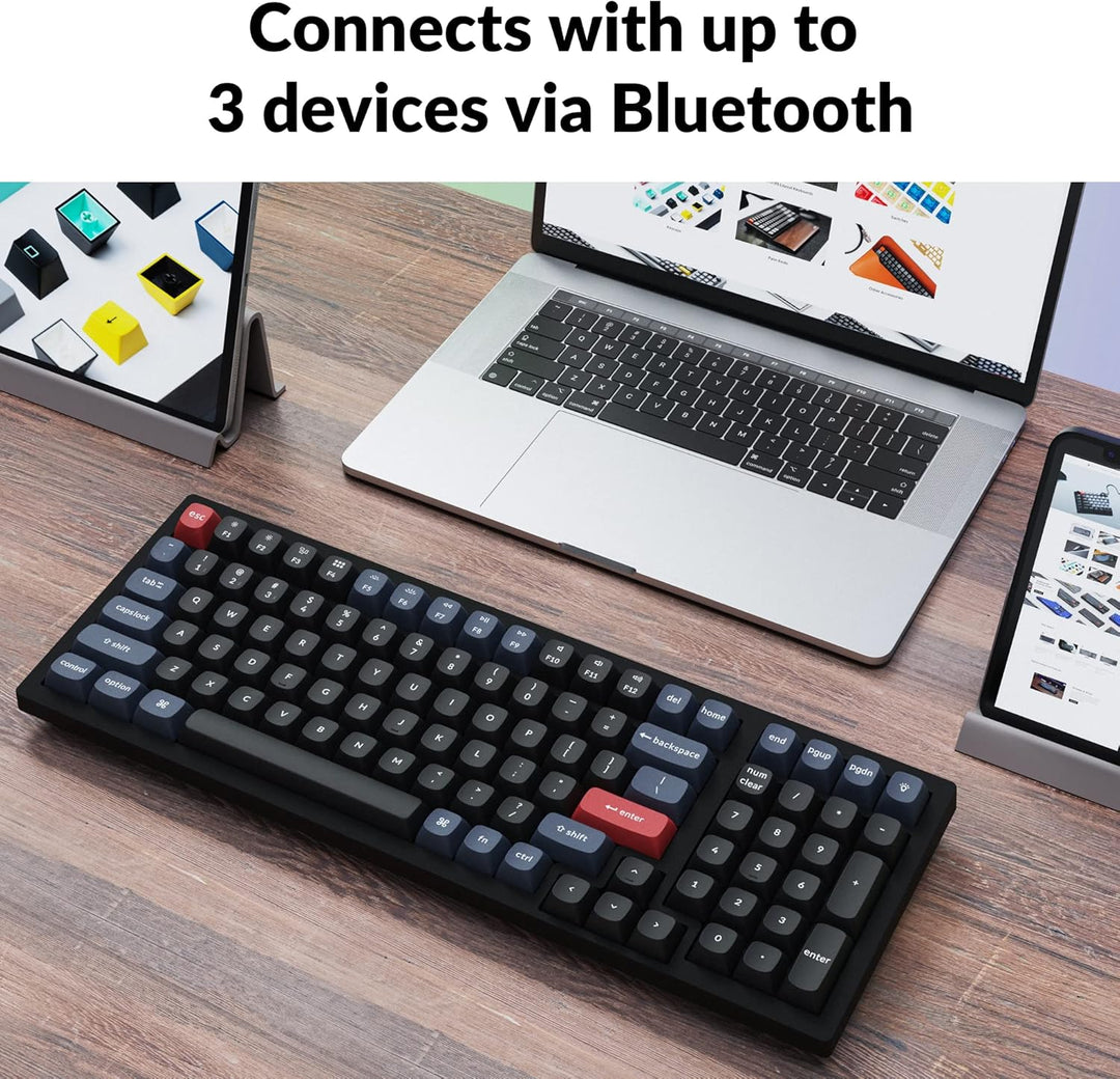 Keychron K4 Pro Custom mechanische Tastatur mit Hot-Swap-fähigem K Pro Brown-Schalter, QMK programmi