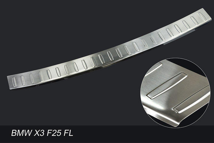 Edelstahl Heckstossstangenschutz kompatibel mit BMW X3 F25 Facelift 2014-2017