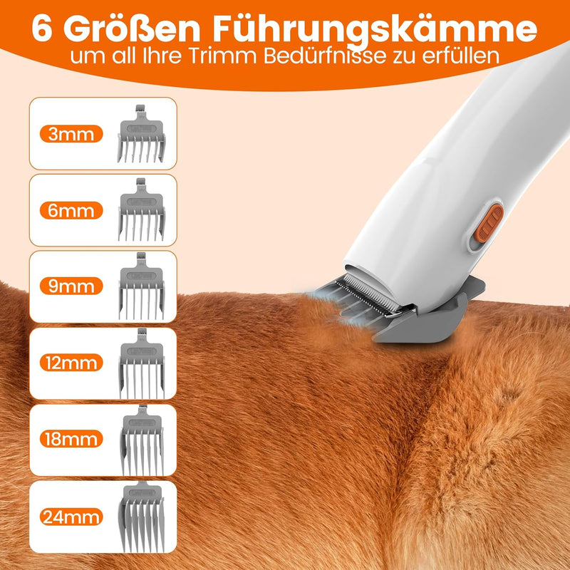 Hundeschermaschine mit Staubsauger 12000 Pa, AIRROBO Hundebürste Tierhaarentferner für Hunde Katzen,