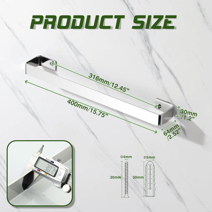 Mooche 304 Edelstahl-Handtuchstange Handtuchhalter mit Bohren Gästehandtuchhalter Handtuch Halterung