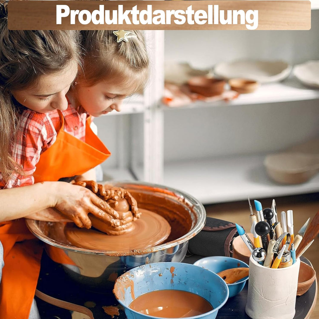 LINPHCEY Modellierwerkzeug-Set aus Ton, einfach zu bedienen, doppelseitiges Polymer- und Keramik-Sch