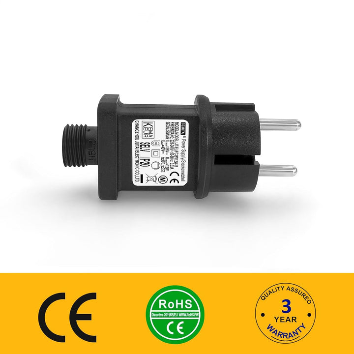 CZJUTAI LED-Transformator IP44 Stromversorgung für Weihnachtsbeleuchtung mit Stecker – EU-Stecker (S