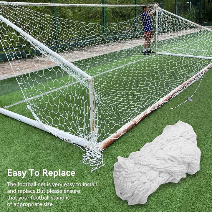 Cyrank Fussballnetz 12x6, Kinder-Fussballnetz für Ersatz-Tornetz und Fussballtorgurte, passend für 6