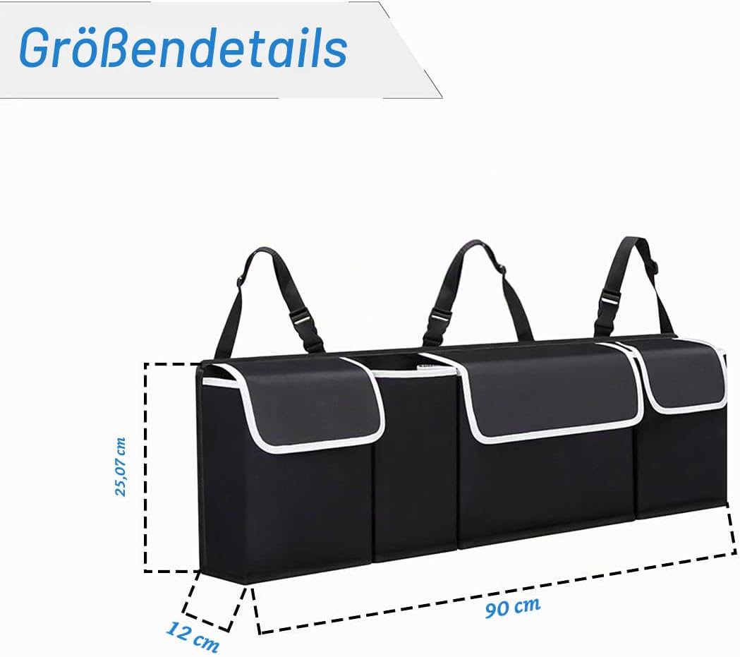 Mehrere Fächer Auto Organizer Kofferraum, Kofferraum Organizer, Kofferraum Oxford Stoff Wasserdicht
