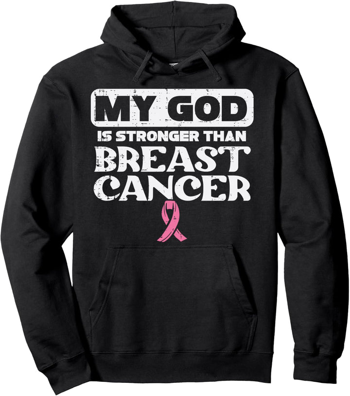 Gott ist stärker als Brustkrebsbewusstsein Christliche Frauen Pullover Hoodie