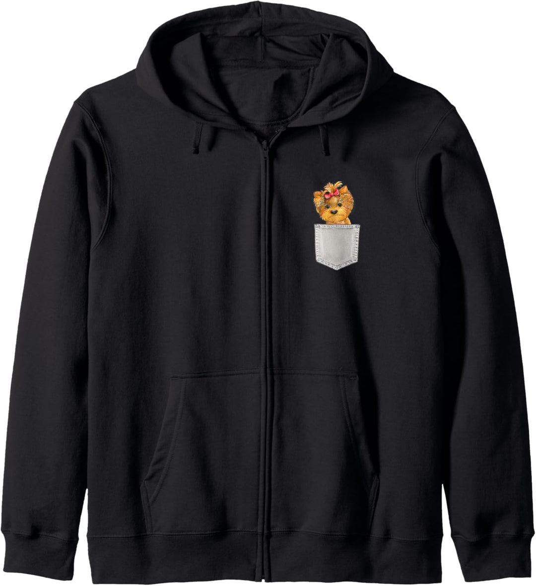 YORKSHIRE TERRIER Hund in Brusttasche Dog In A Pocket Kapuzenjacke