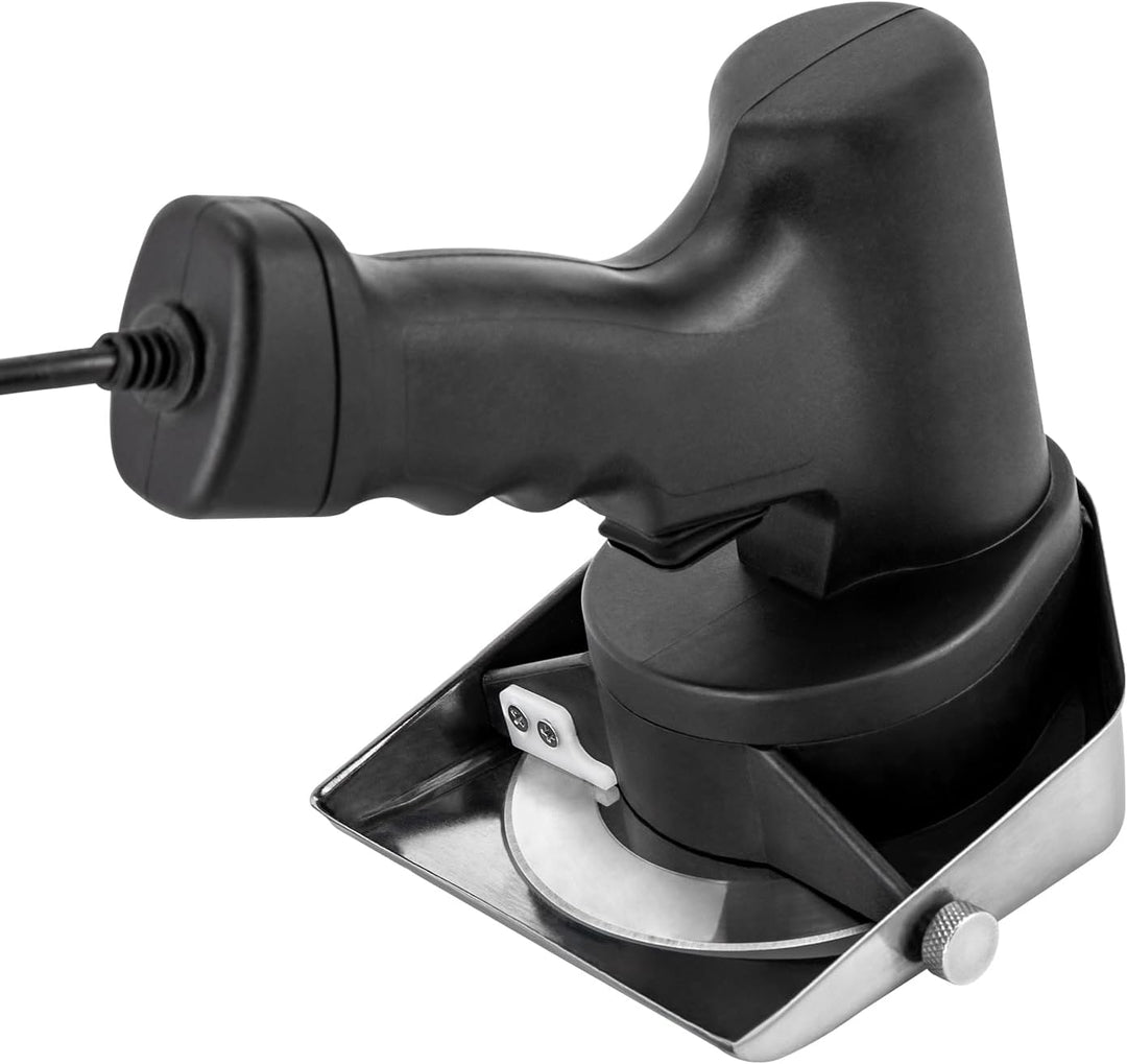 SHZICMY 120W Dönerschneider, Profi elektrisches Schneidemesser/Kebabmesser, 0-10mm Schneiddicke, Tür
