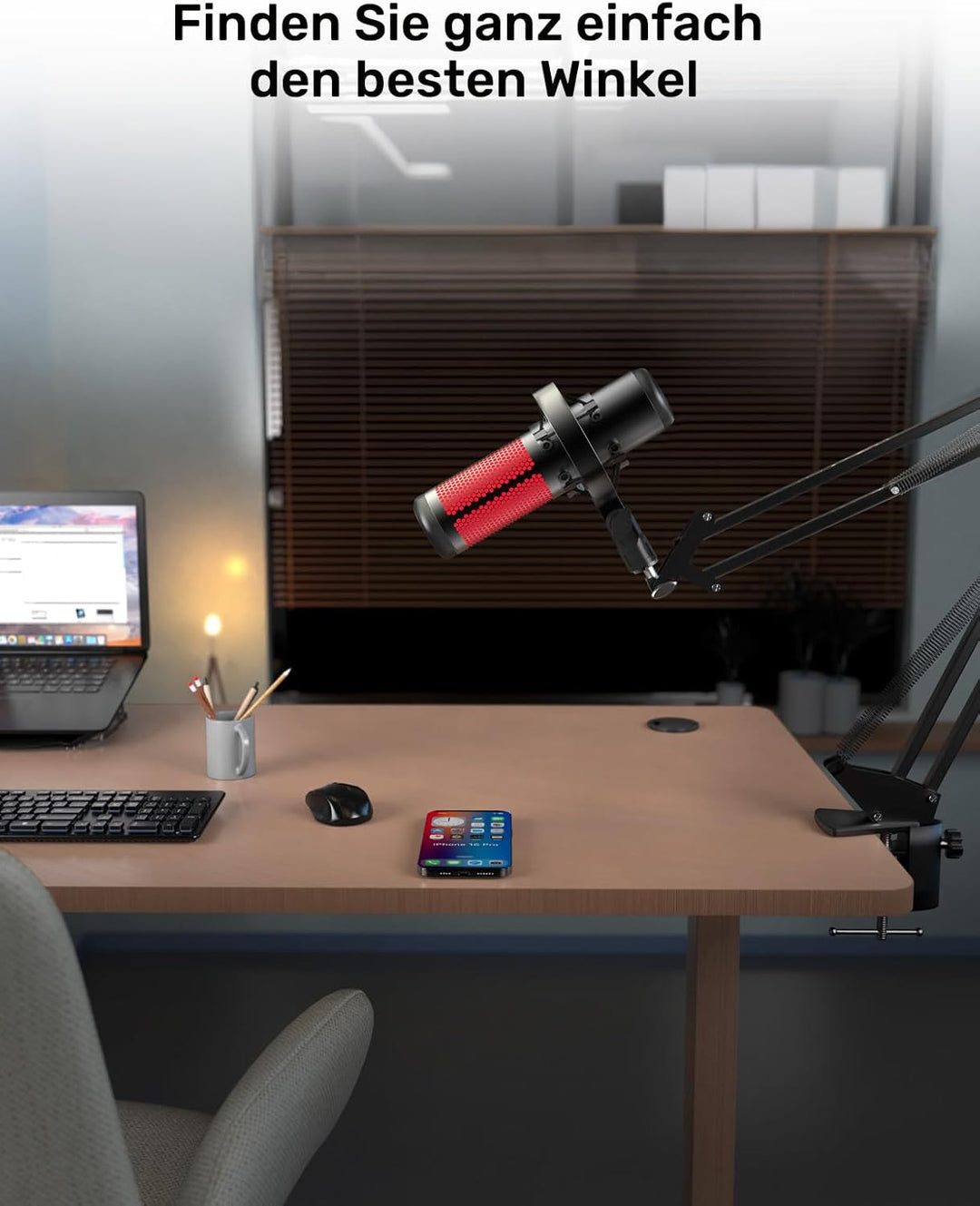 [Speziell für HyperX Quadcast-Mikrofonständer Shock Mount Mikrofonständer Reduziert Vibrations], Sto