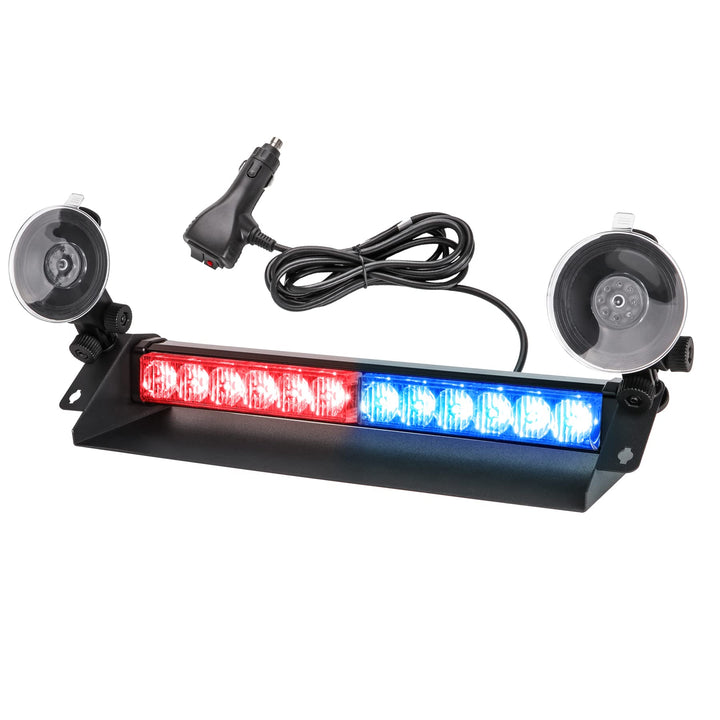 ROUTEKING LED Notfall-Warnleuchte 14 Zoll 12 LED 9 Blinkmodi 4 Saugnäpfe Hohe Intensität Blinkende W