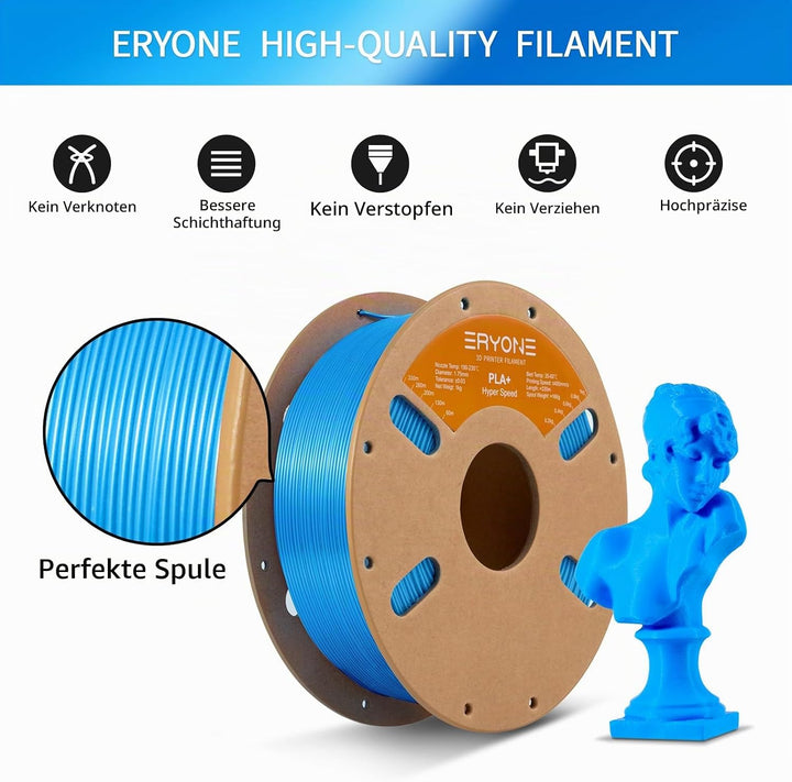 ERYONE High Speed Filament PLA+ 1.75mm +/- 0.03mm, 3D Printing PLA Pro Filament Fit Most FDM Printer