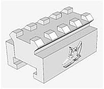 Slydev - Adapter kompatibel für NERF Rail zu Picatinny-Rail - Variante 2 - Nicht durchgezogene Stege
