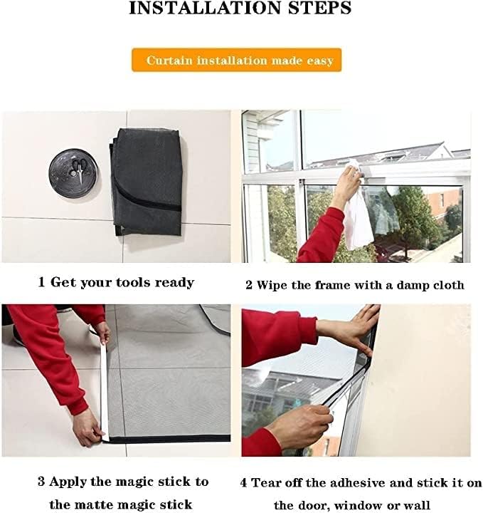Haustiertür Verbesserte Katzengittertür 90x205cm，haustiersichere Netztür Mit Reissverschluss Auf Bei