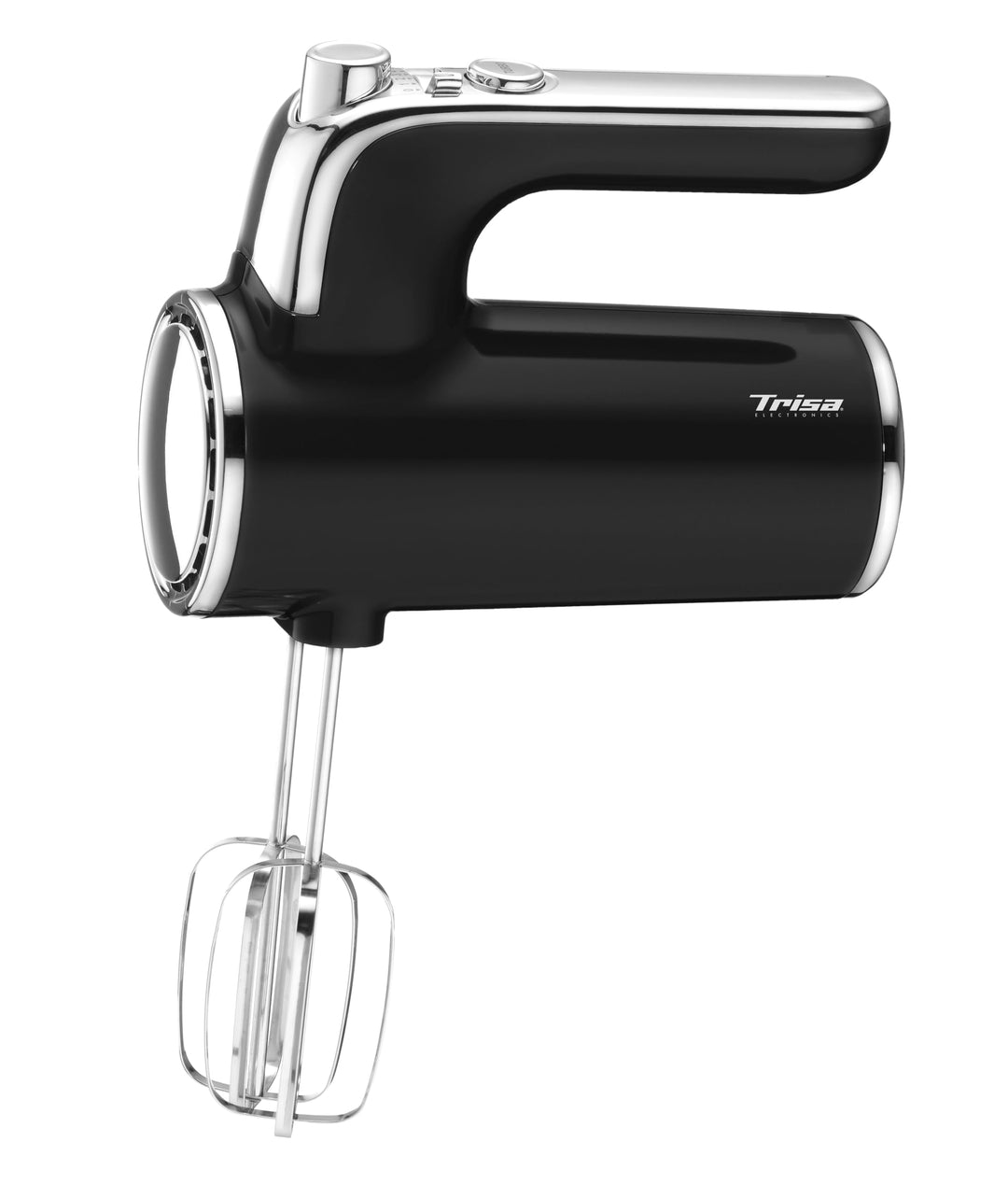 Trisa Handrührgerät - 6 Geschwindigkeiten mit Turbo, Langsamer Start, Chrom-Design, Edelstahl Rührbe