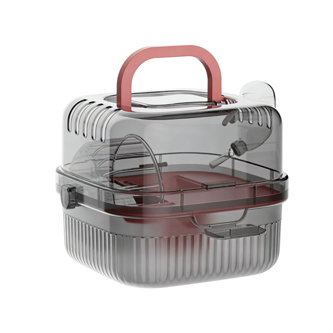 Hamster-Reisebox | mit Laufrad, Portable Box - Kleintier-Reisekäfig für Kaninchen, Mäuse, Meerschwei