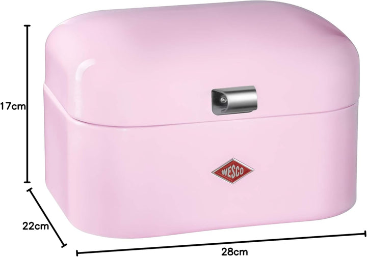 Wesco 235 101 Single Grandy Brotkasten pink 22 x 28 x 17cm (L/B/H), Stainless_Steel, 22 x 26.8 x 17c
