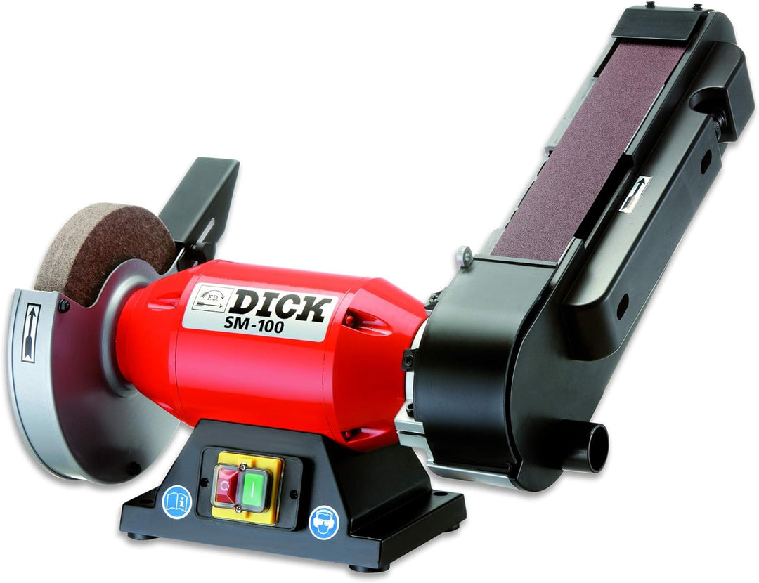 F. DICK Bandschleifmaschine SM-100 (Bandschleifer für Messer, Ballig- und Keilschliff, Filzpoliersch