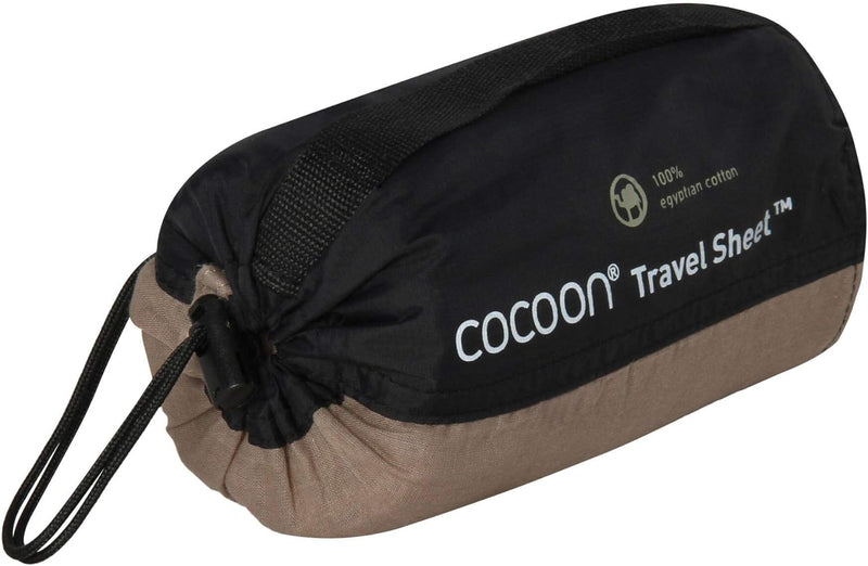 Cocoon Baumwollschlafsack Travel Sheet - Egyptian Cotton Braun 220 x 90 cm, Braun 220 x 90 cm