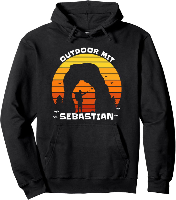 Wanderung in den Sonnenuntergang Wanderer Pullover Hoodie