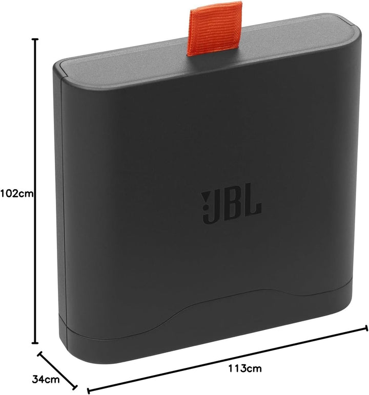 JBL Der Akku Battery 400 lässt Sich in Sekundenschnelle austauschen, sodass PartyBox Stage 320 Xtrem