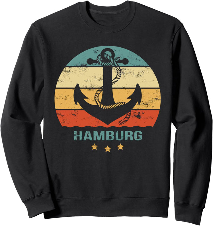 HAMBURG - grunge Design mit Anker für Touristen und Hamburge Sweatshirt