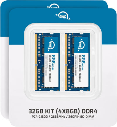 OWC - 32GB Memory Upgrade Kit - 4 x 8GB PC21300 DDR4 2666MHz SO-DIMMs für 27-inch iMac with Retina 5