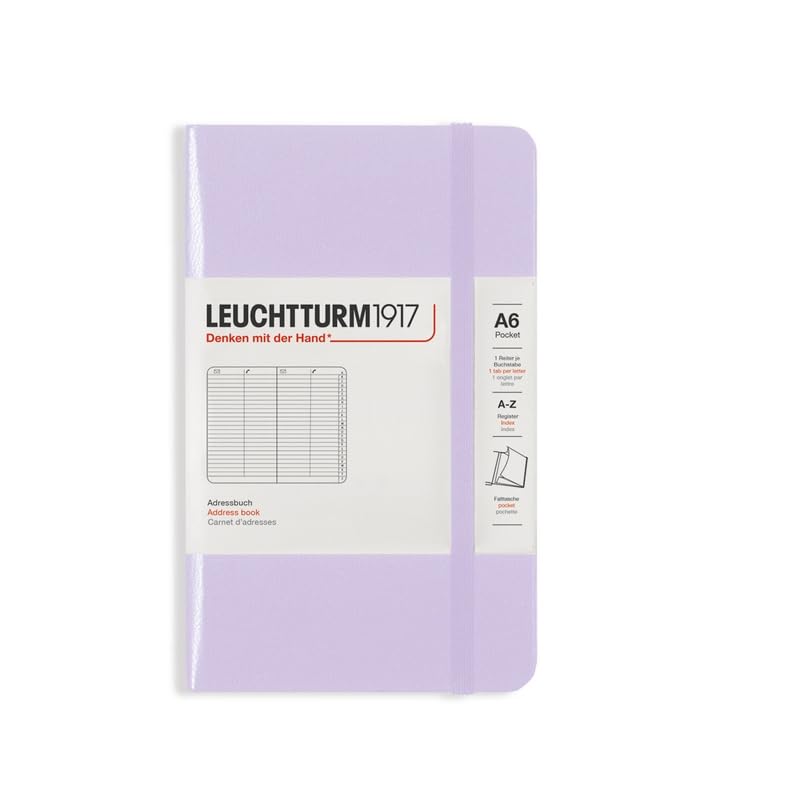 LEUCHTTURM1917 370361 Adressbuch Pocket (A6), Hardcover, Lilac Lilac Pocket (A6), Lilac Pocket (A6)