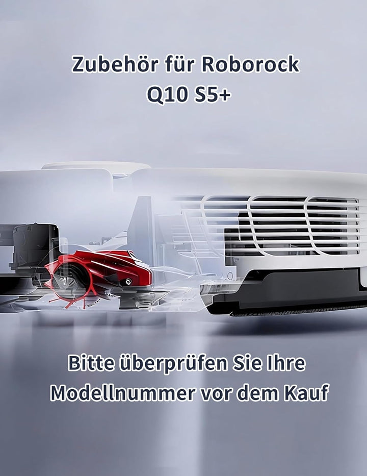 24 Stück Zubehör für Roborock Saros Q10 S5+ | mit 2 Hauptbürsten, 4 Feuchttücher, 4 HEPA-Filter, 6 S