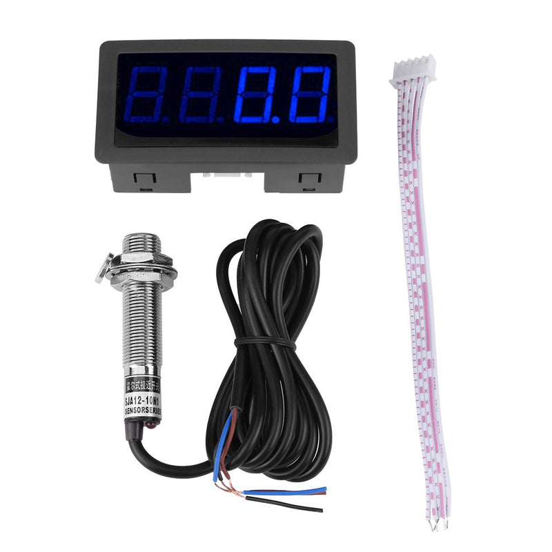 Drehzahlmesser, Meter Digital Tachometer, 4 Digital LED Display Drehzahlmesser + Hall Näherungsschal