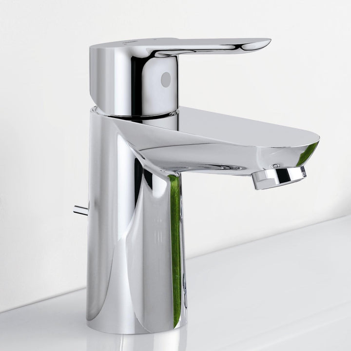GROHE BauEdge | Badarmaturen - Einhand-Waschtischbatterie, DN 15 S-Size | Einlochmontage | chrom | 2