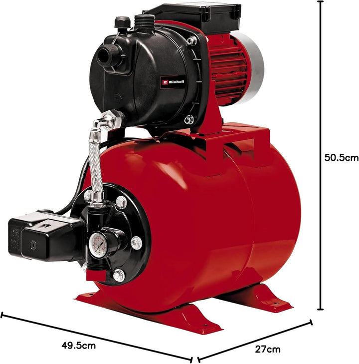 Einhell Hauswasserwerk GC-WW 6538 (650 W, 3,6 bar Druck, 3.800 l/h Förderleistung, integrierter Druc